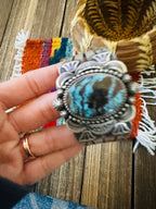 Handcrafted Egyptian Turquoise & Sterling Silver Cuff Bracelet by Randall Endito