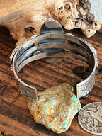 Sterling Silver Handcrafted Cuff Bracelet with Onyx, Owl and Skull Detail, Taller Stone