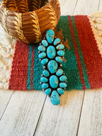 Handcrafted Sterling Silver & Kingman Turquoise Ring Size 6