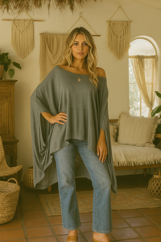 Oversized Boho Tunic Top