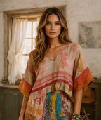Kantha boxy top