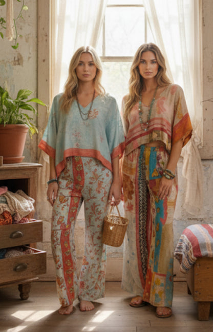 Kantha Boxy Top - Junie
