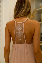 Tattoo Back Ruffled Slip