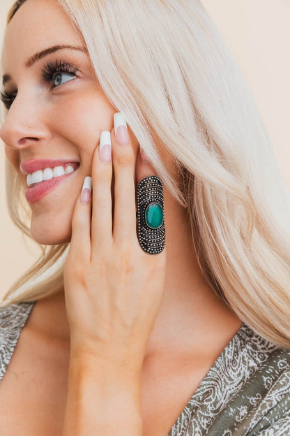 Oversized Antiqued Adornment Ring