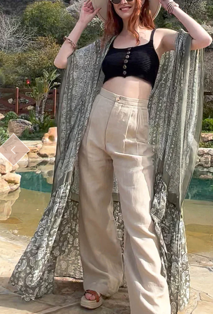 Paisley Tapestry Free Flow Boho Duster Kimono