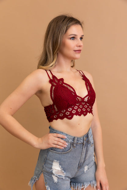 Crochet Lacey Padded Bralette