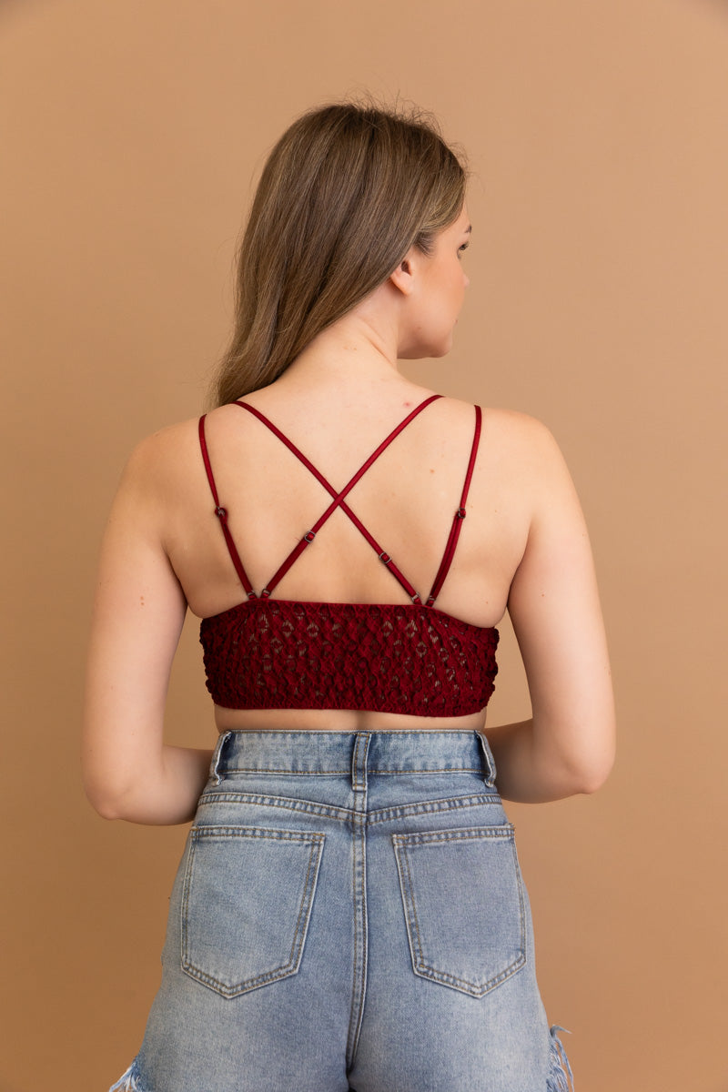 Crochet Lacey Padded Bralette