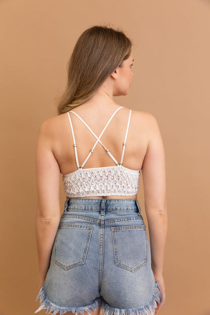 Crochet Lacey Padded Bralette
