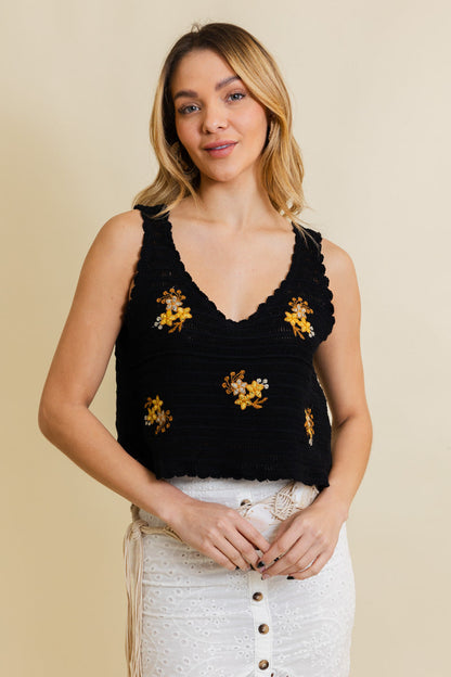 Serene Blooms Crochet Top