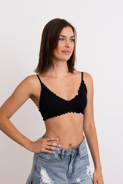 Seamless Bow Tie Triangle Bralette