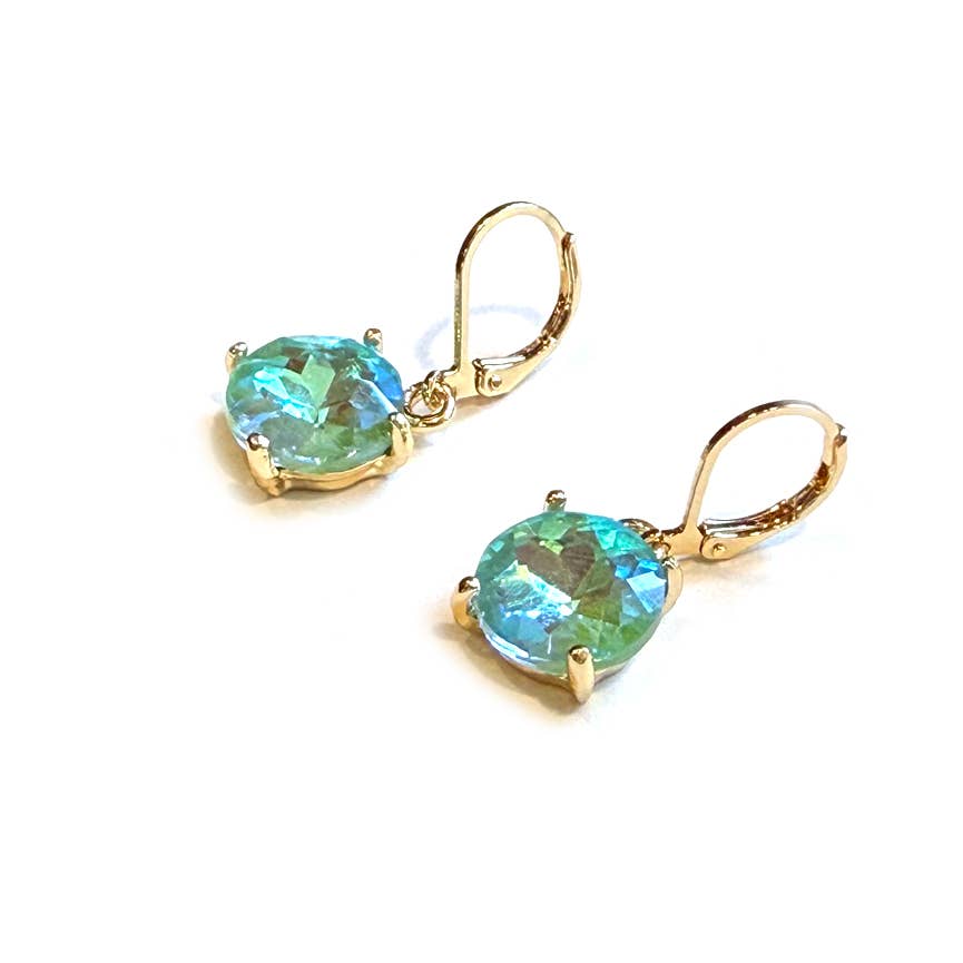 12mm Round AB Drop Earrings