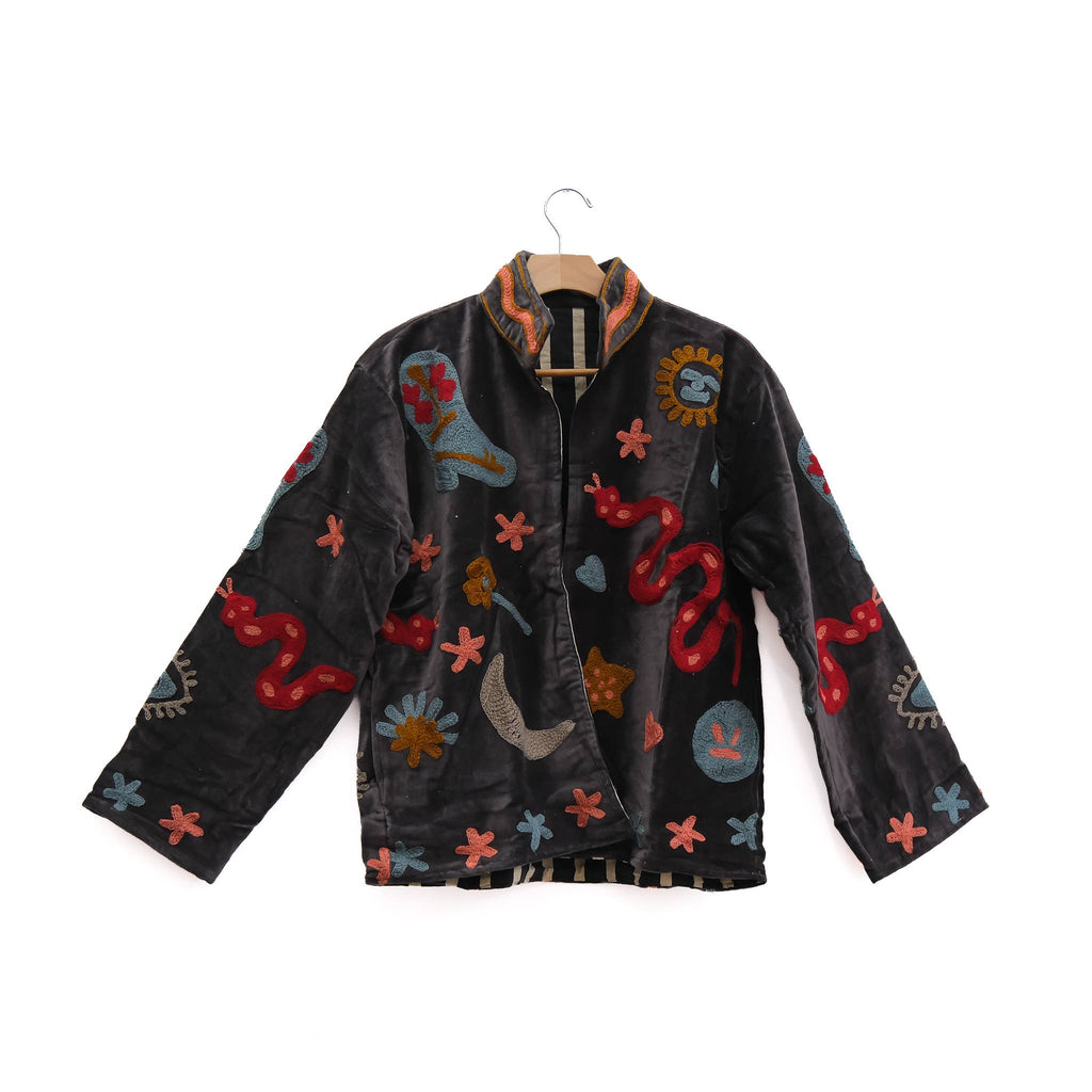 PiPPY Handmade Embroidered One of a Kind Velvet Suzani Jackets