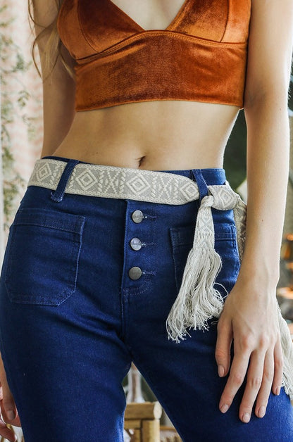 Aztec Waist Tie Belt Belts Natural