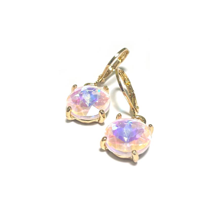 12mm Round AB Drop Earrings