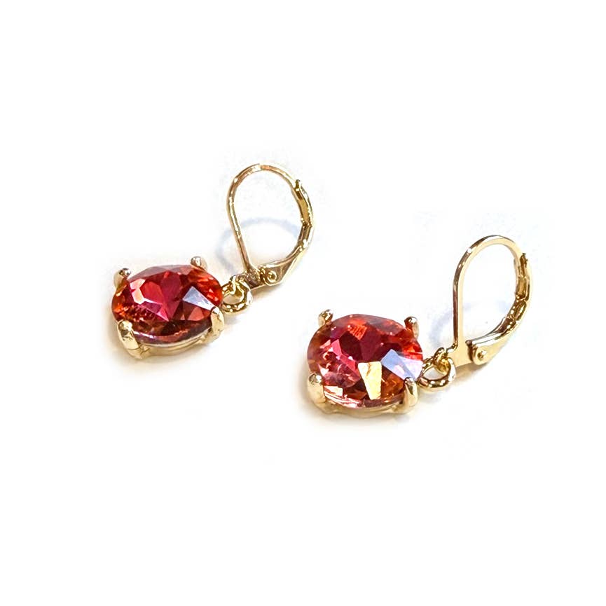 12mm Round AB Drop Earrings