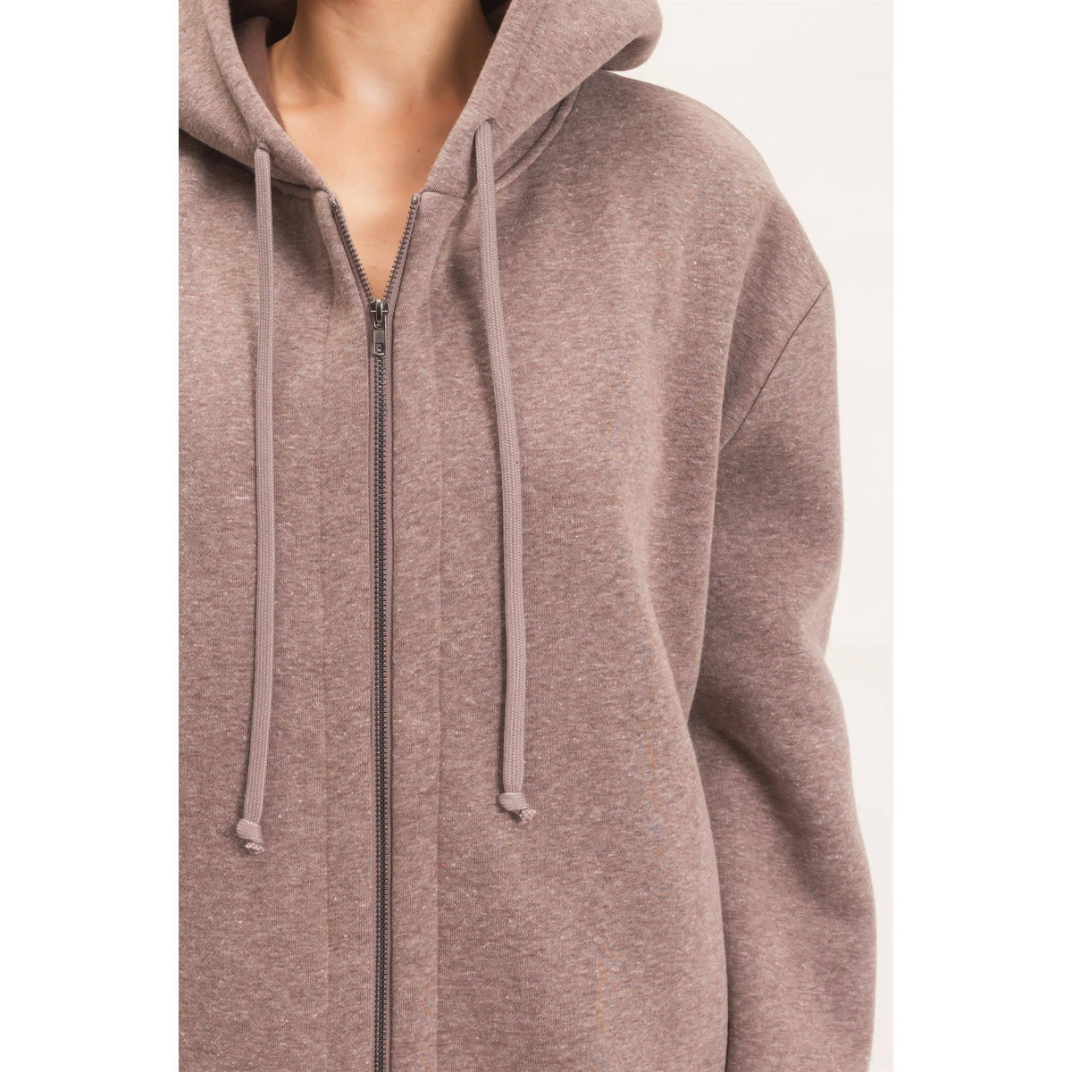 Cozy Overload Oversized Longline Zip-Up Hoodie Jacket