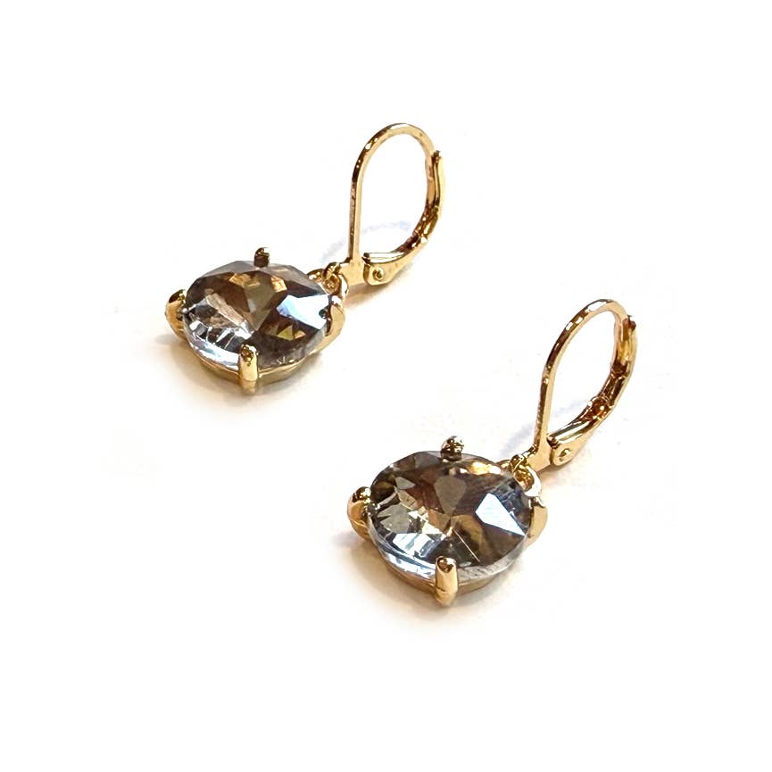 12mm Round AB Drop Earrings