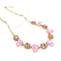 Round & Teardrop Mix Glass Beads Station Necklace
