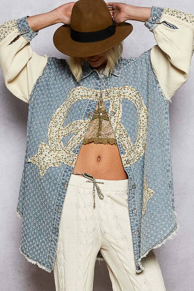 PEACE Patchwork POL Jacket