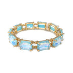Emerald Cut Crystal AB Stretch Bracelets