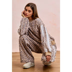 Leopard Lace Stripe Sweat Pants