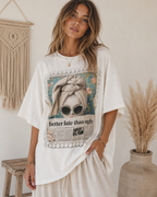Better Late Than Ugly Crystal Graphic Tee