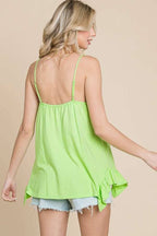 PiPPY Side Ruffle Loose Fit Cami Top