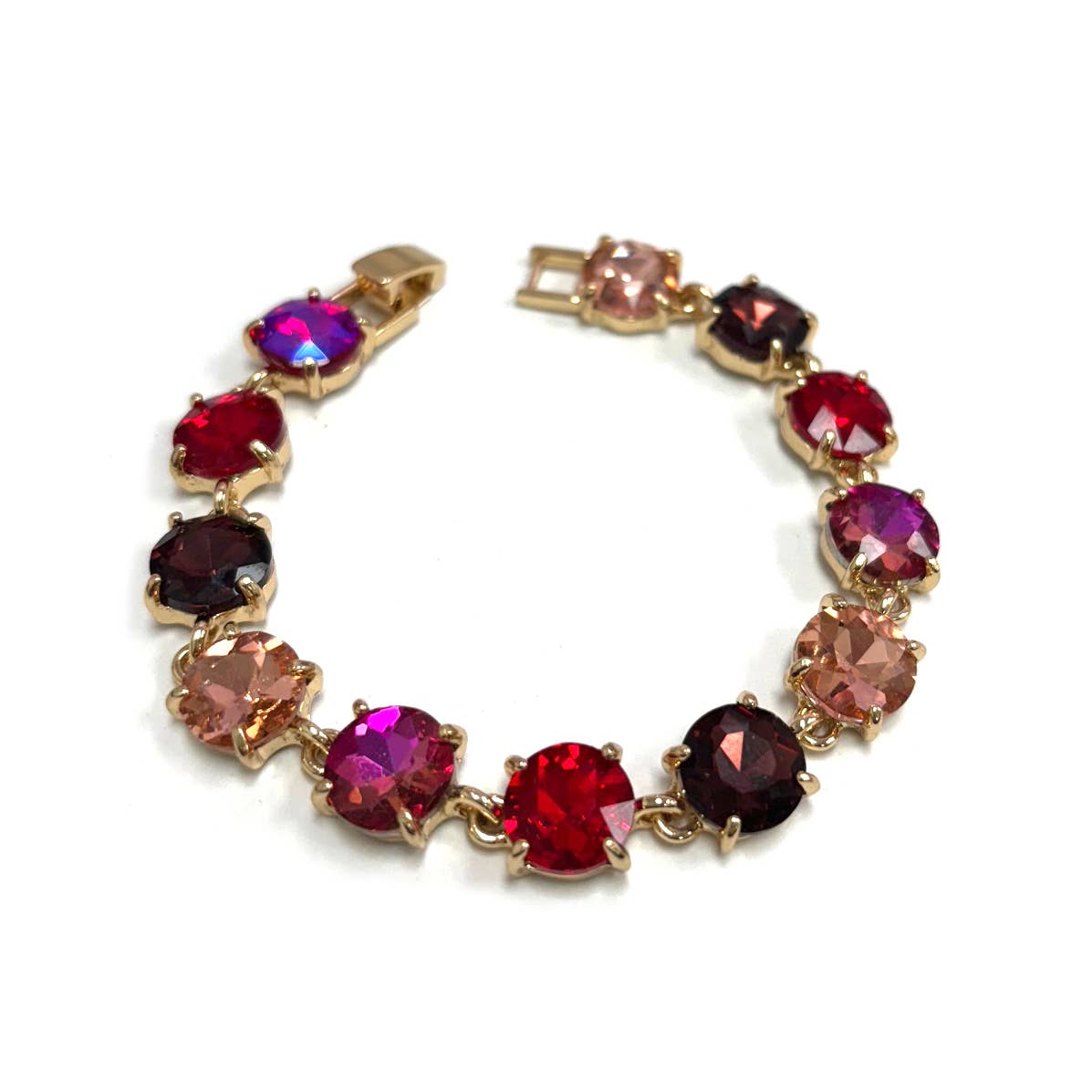 Round Cushion Cut Link Bracelet