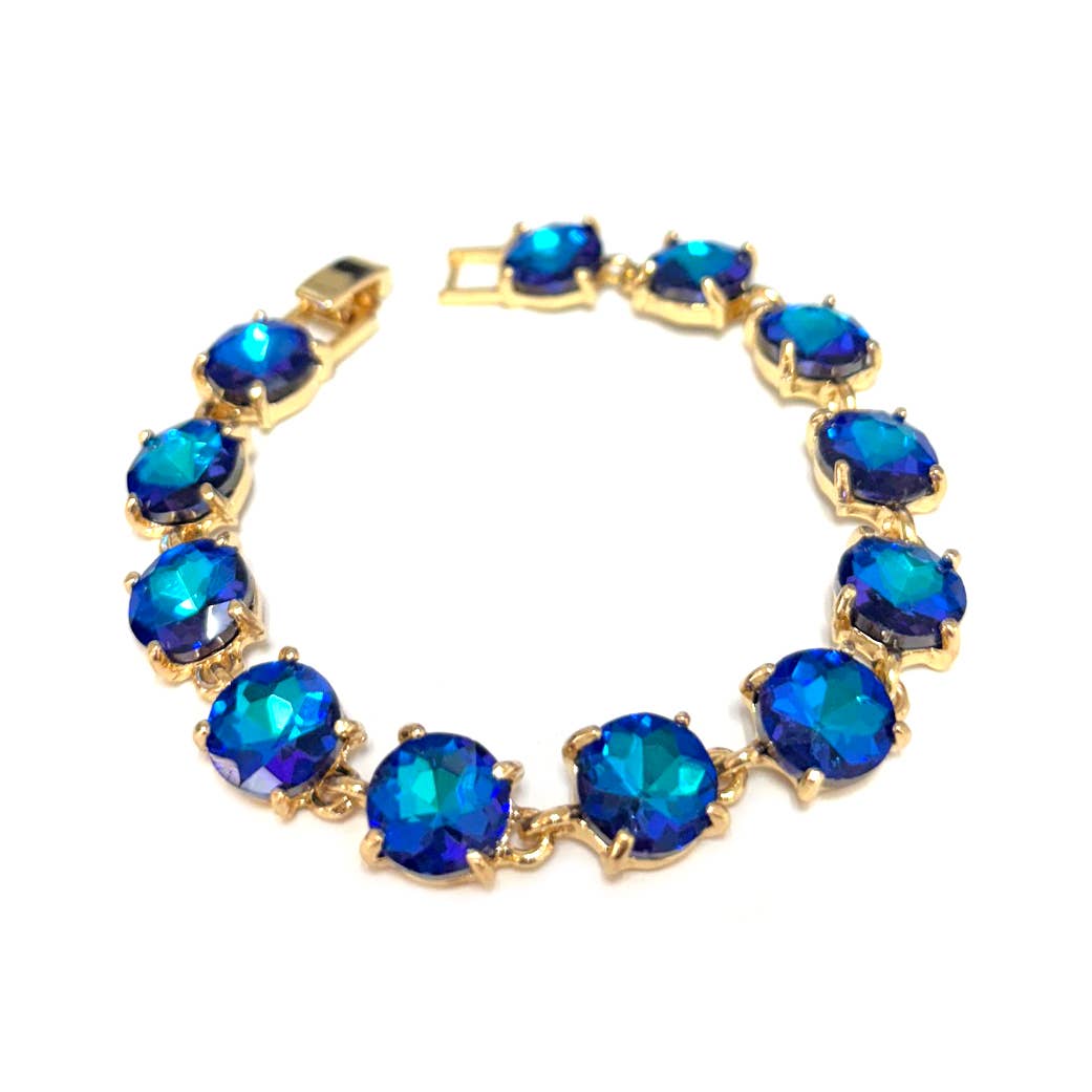 Round Cushion Cut Link Bracelet