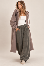 Cozy Overload Oversized Longline Zip-Up Hoodie Jacket