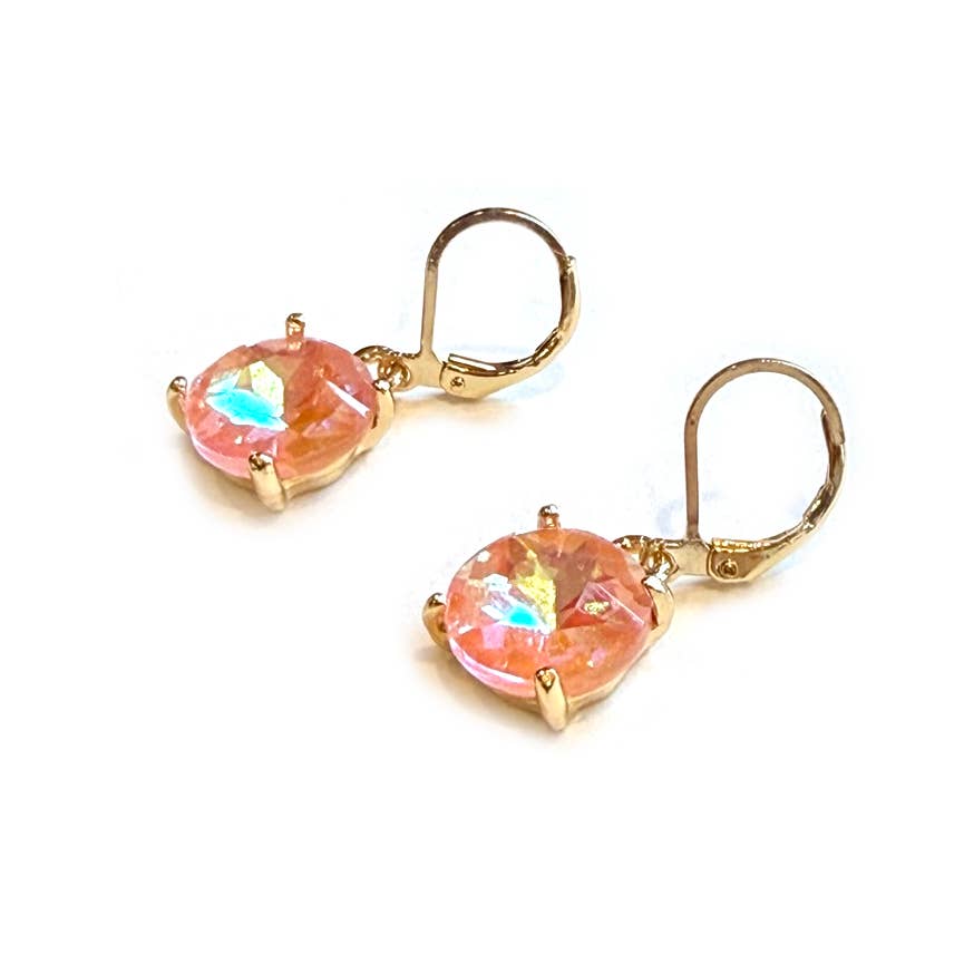 12mm Round AB Drop Earrings