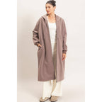 Cozy Overload Oversized Longline Zip-Up Hoodie Jacket