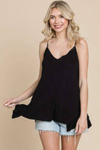 PiPPY Side Ruffle Loose Fit Cami Top