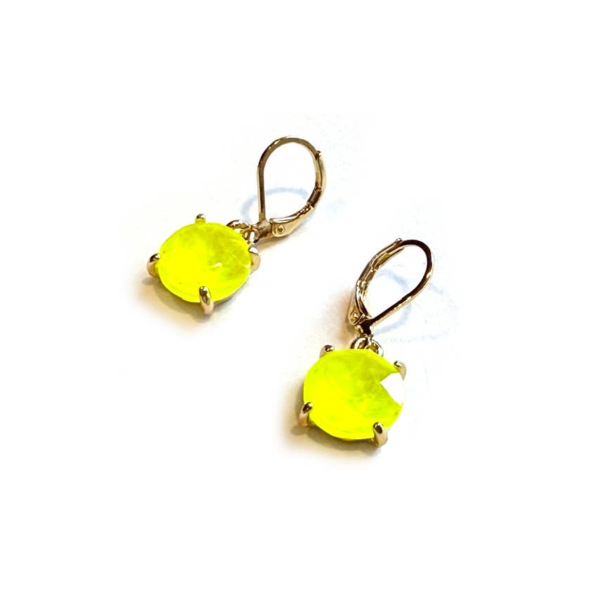 12mm Round AB Drop Earrings