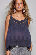 Crochet Chenille Knit Layering Tank Top