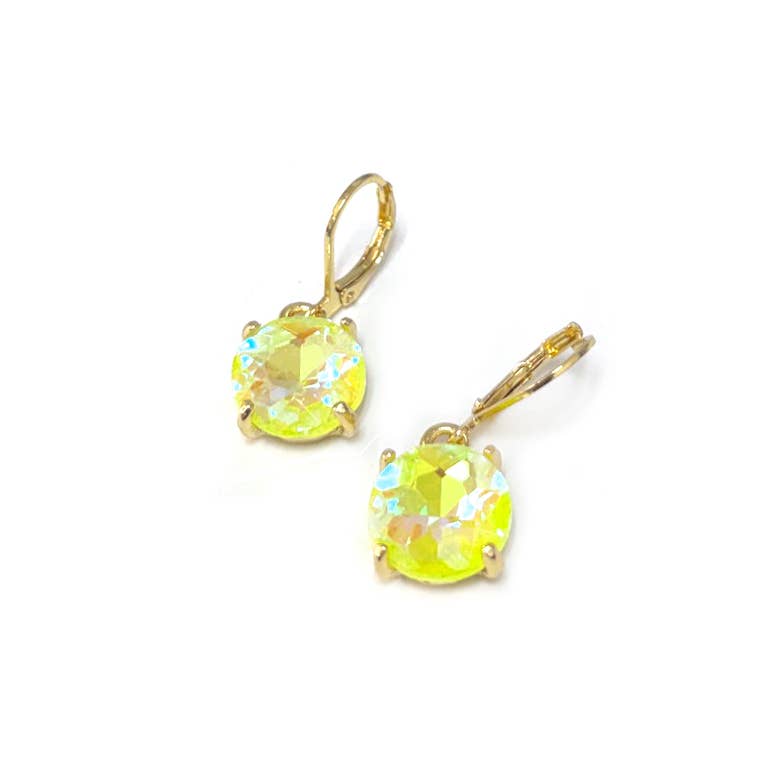 12mm Round AB Drop Earrings