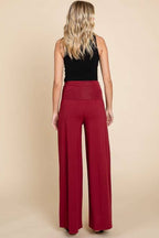 PiPPY Fold Over Wide Leg Palazzo Pants