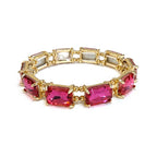 Emerald Cut Crystal AB Stretch Bracelets