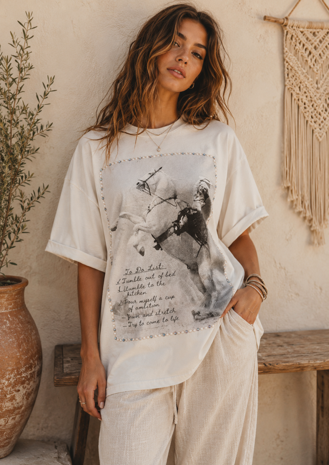 Dolly's To Do List Crystal Graphic Tee