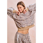 Leopard Lace Stripe Sweatshirt