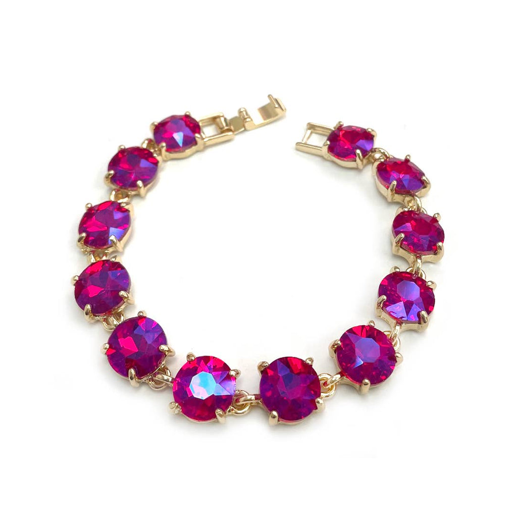 Round Cushion Cut Link Bracelet