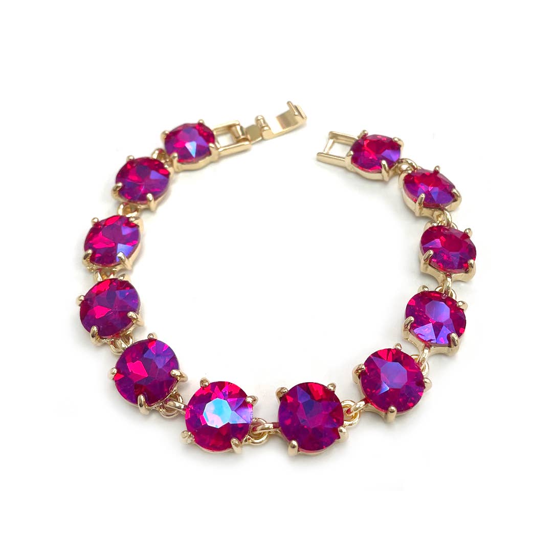 Round Cushion Cut Link Bracelet