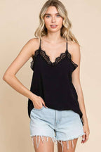 Eyelash Lace Cami Tank Top