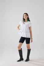 Eloise Ruffle Hem Short Sleeve Tee