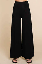 PiPPY Fold Over Wide Leg Palazzo Pants