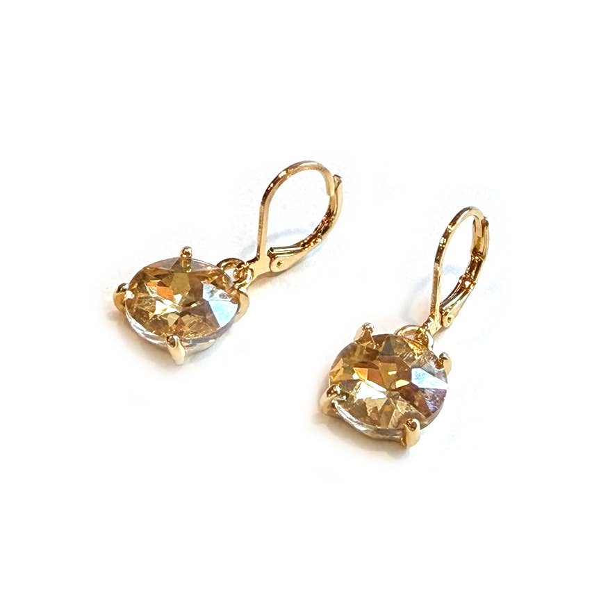 12mm Round AB Drop Earrings