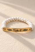 Fuck It Naughty Beaded Boho Bracelet