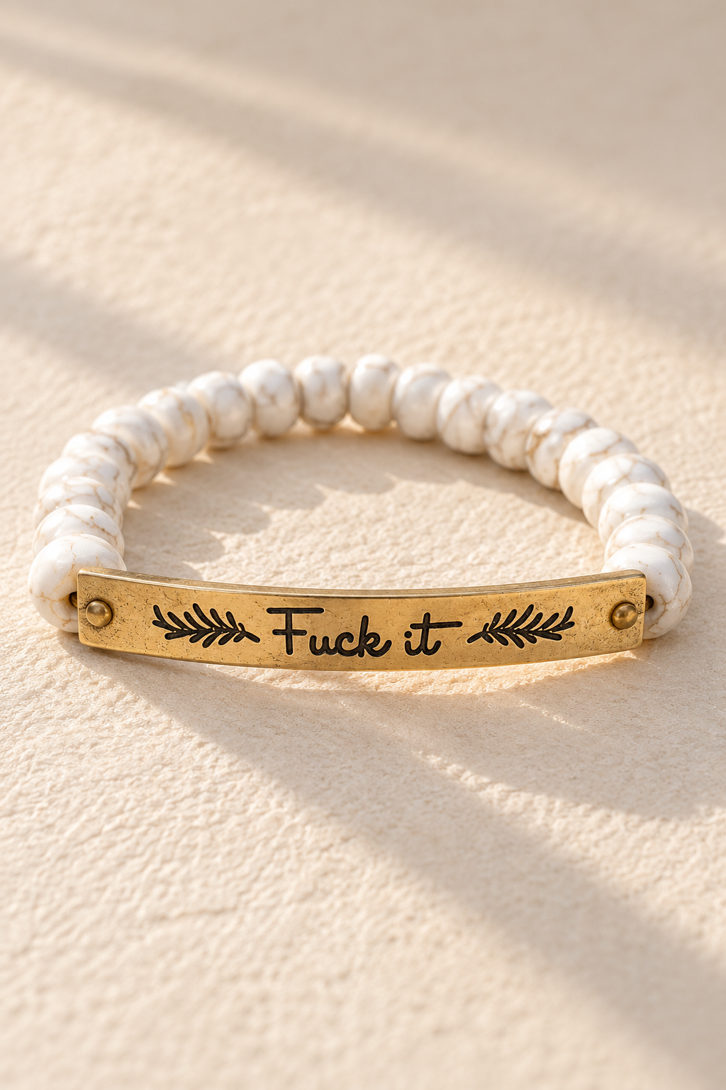 Fuck It Naughty Beaded Boho Bracelet
