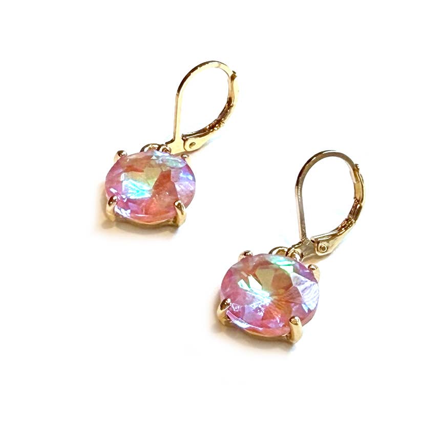 12mm Round AB Drop Earrings