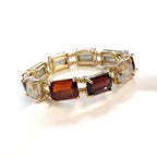 Emerald Cut Crystal AB Stretch Bracelets